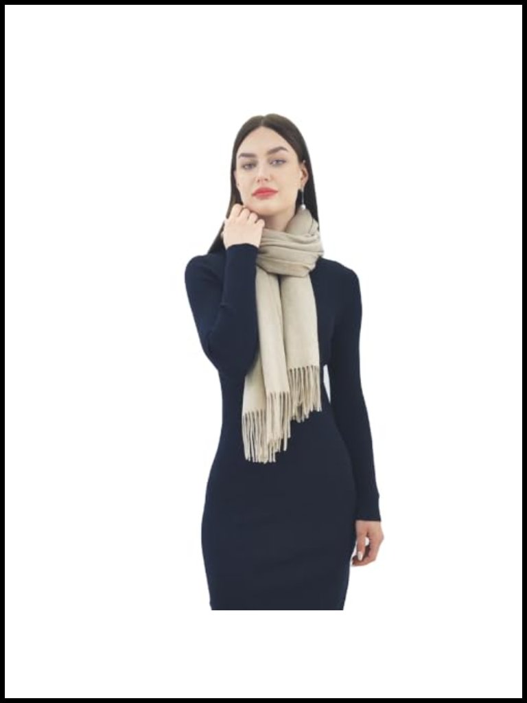 100% Cashmere Wrap Pashmina Shawl Oversized Extra Large Scarf Women